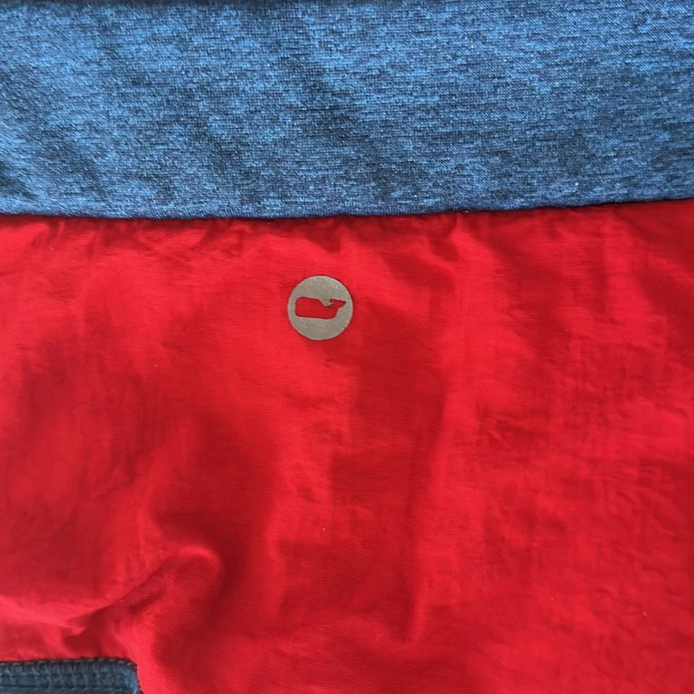 Vineyard vines America's Cup 2017 1/4 zip Men's Blue and‎ Red Sweater XS